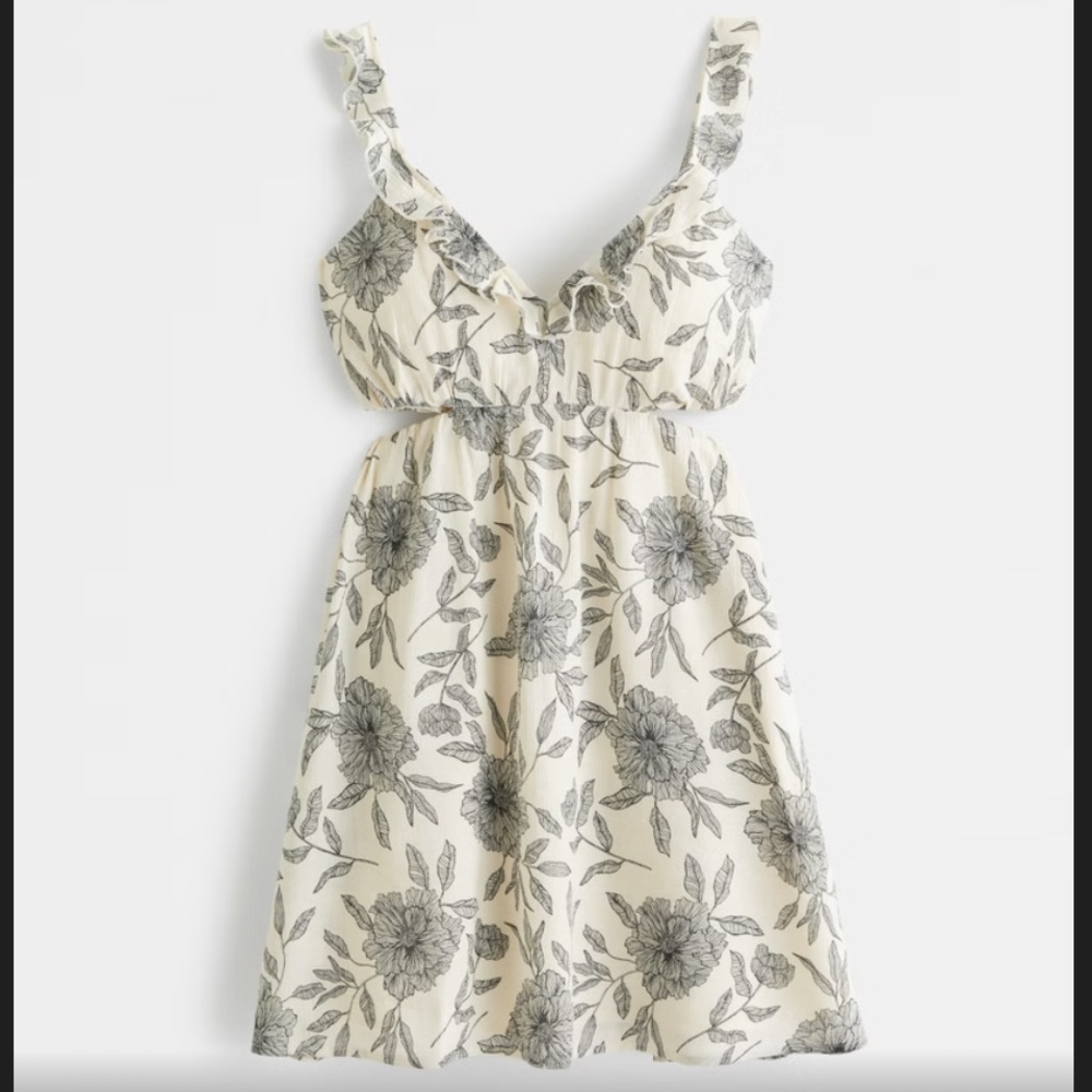 Abercrombie Ruffle Cut Out Mini Dress